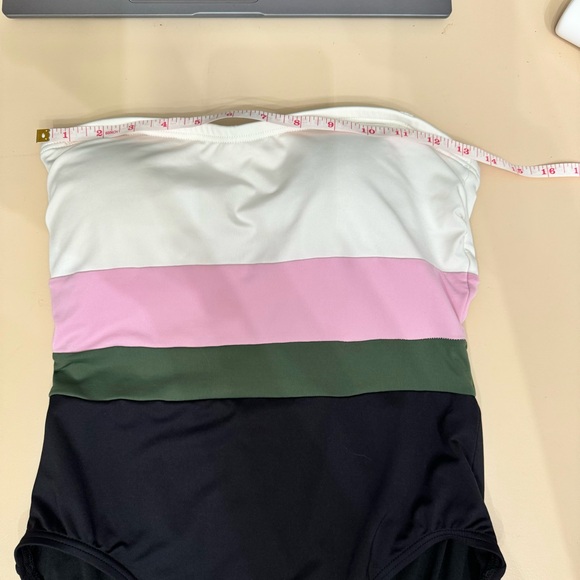 Kate Spade Women's Colorblocked Strapless One Piece Swimsuit Bathing Suit Size S - Picture 11 of 12
